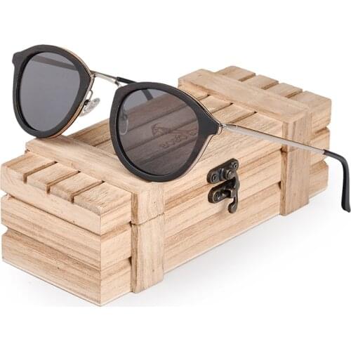 BOBO BIRD Wood Frame Sunglasses Unisex with Unique Design Handmade Gift for Fathers Day Accept Drop Shipping J-AG028