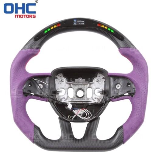 Carbon Fiber LED Steering Wheel compatible for Charger Challenger SRT Hellcat Durango
