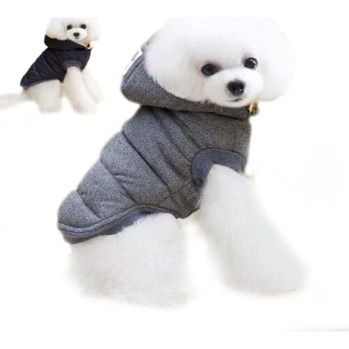 Warm Hooded Pet Dog Clothes with Hood Costume Thickening Cotton Puppy Dogs Autumn Winter Coat Jackets Christmas Clothing