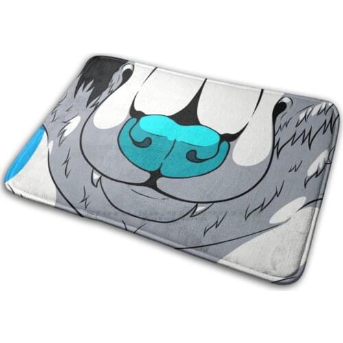 Wolf Snoot ~ ( Jasper ) Mat Rug Carpet Anti-Slip Bedroom Entrance Door Mat Wolf Snoot Cute Ashthemare