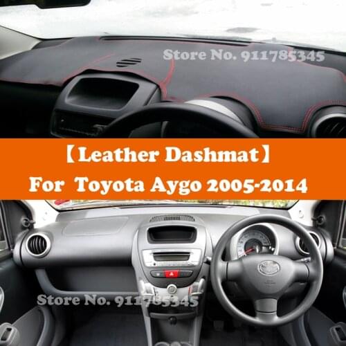 Suede Leather Dashmat Accessories Car-Styling Dashboard Covers Pad Sunshade For Toyota Aygo Peugeot 107 Citroen C1 2005-2014