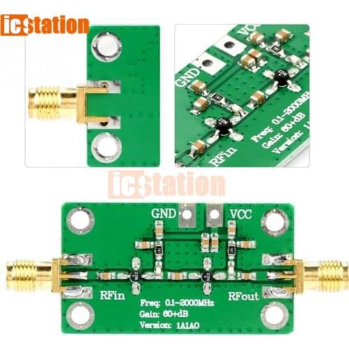 0.1-2000MHz RF wideband low-noise amplifier LNA 60dB RF broadband amplifier LNA 0.1~2GHZ