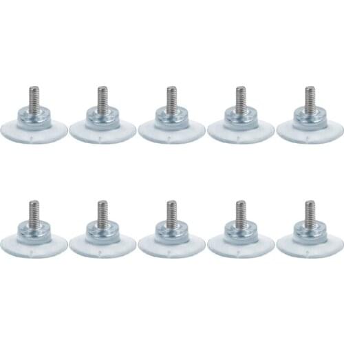 10 Pcs Rubber Strong Suction Cup Replacements for Glass Table Tops with M6 Screw