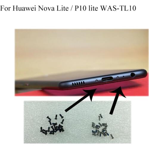 2PCS silver For Huawei Nova Buttom Dock Screws Housing Screw nail tack For Huawei Nova PIC-TL00 Mobile Phones