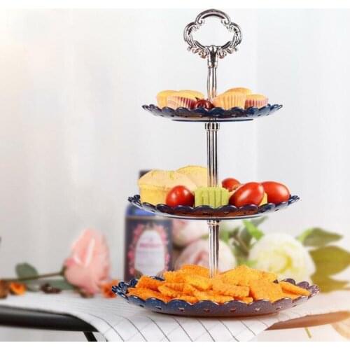 3 Tier Cake Dessert Cup Cake Stand Afternoon Tea Wedding Plates Party Tableware 3-layer Fruit Storage Rack Display Holder