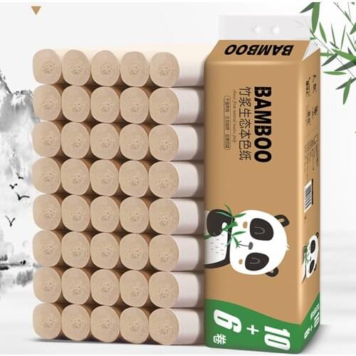 4 Layers Household Restaurant Bamboo Pulp Rolling Paper Thicken Tissue Paper for Kitchen Bathroom Accessories