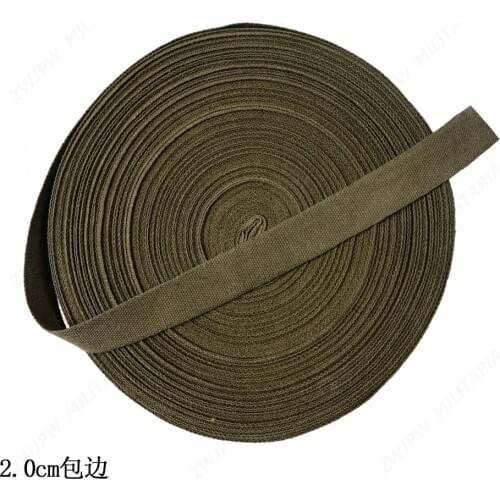 WW2 US ARMY 2cm width khaki and green Webbing 1m length