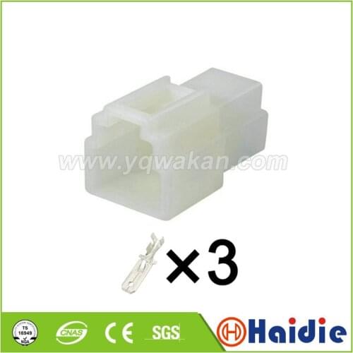Free shipping 5sets 3pin plastic electric auto housing unsealed plug wire harness connector