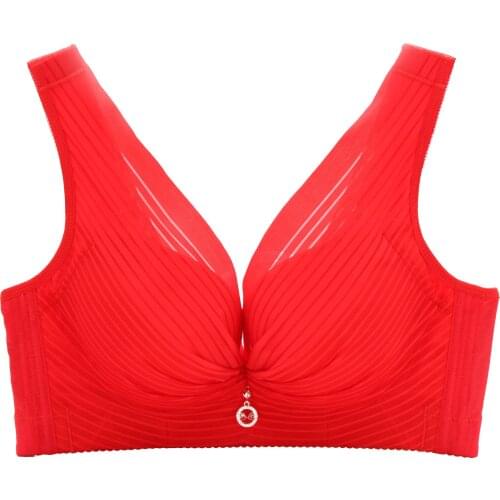 Big cup large size 34-52 C D E thin cup bra thin Wire Free Bras for Women Push Up Brassiere bra for Plus Size Women Lingerie