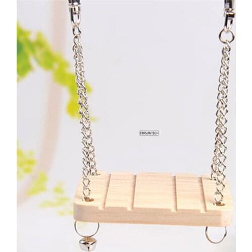 100pcs Wooden Shaking Little Suspension Hanging Cage Toys for Hamsters Rats Parrots Small Birds Parrot Toy