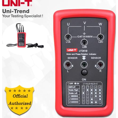 UNI-T UT261B Phase Sequence and Motor Rotation Indicator; Phase Sequencer and Motor Steering Tester