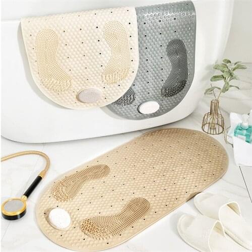 PVC Dots Toilet Home Hotel Bathroom Non-Slip Foot Stone Floor Mat Shower Room Massage Foot Pad