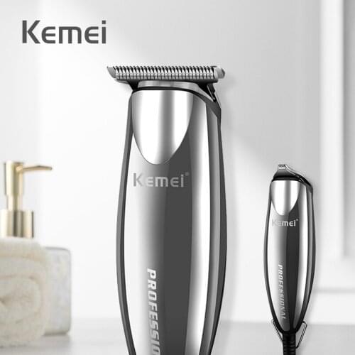 Kemei Slick-back Hair Clipper With Wire Incidental Two Different Cutter Heads & Limit Combs Haircut Machine 40D