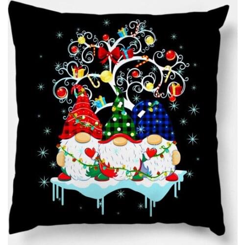 Cute Plaid Christmas Light Santa Pillowcases Decor for Home Noel Christmas Gifts Navidad 2020 Xmas Cristmas Decor Happy New Year