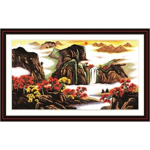 Treasure bowl cross stitch kit 14ct 11ct count print canvas stitching embroidery kits