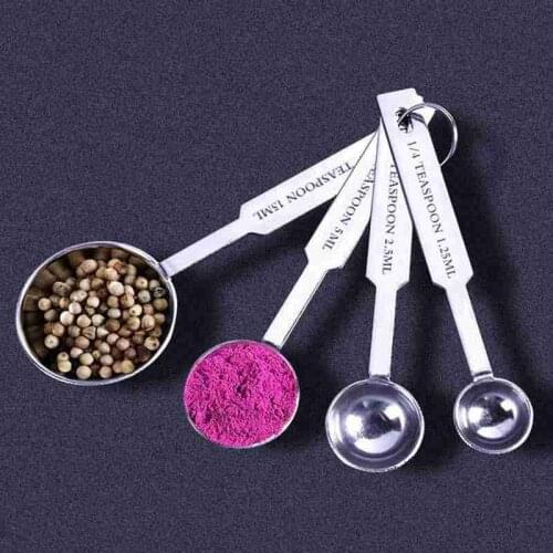 4/5/6pcs Measuring Cups Stackable Kitchen Measuring Spoon Set Stainless Steel Measuring Cups And Spoons Set