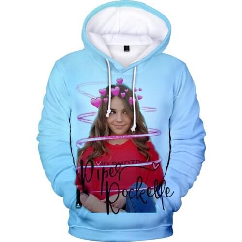 2021 New Piper Rockelle Hoodie Casual Sweatshirt Teenager Men/Women Pullover Hooded Hip Hop Streetwear Clothes