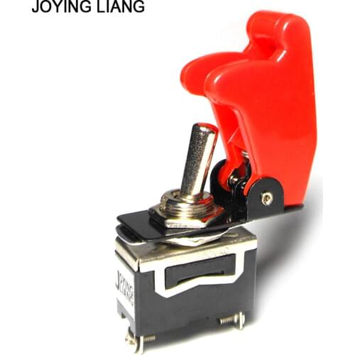 Joying Liang Car Switch Racing Car Switch with Protective Cover 12V/24V/110V/220V 2-feet ON/OFF Toggle Switch and Cap