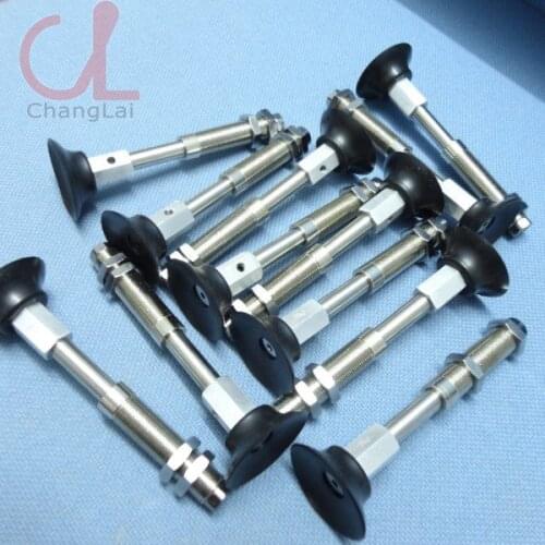 Flat suction cups with Spring plungers which place the suction pads softly on the workpiece surface, thus avoiding damage