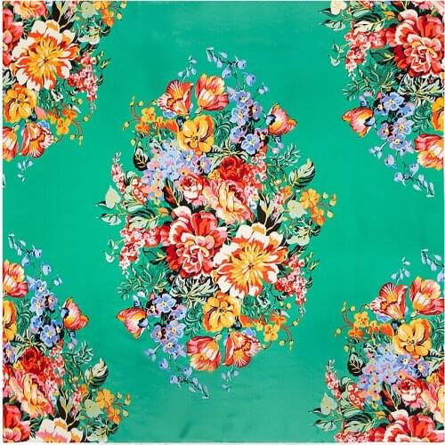 130CM Twill Silk Scarf Women Luxury Square Scarf Top Female Handkerchief Head Foulards Femme Wrap Bandana Hijab