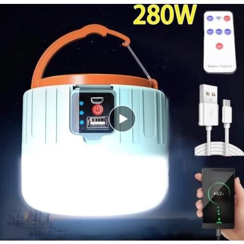 1PC LED Camping Light Solar Lamp USB Portable Lighting Phone Charge Solar Camping Lantern Rechargeable Lamp Waterproof Outdoor
