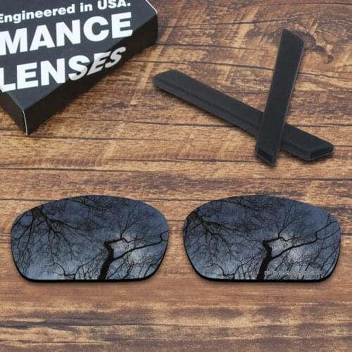ToughAsNails Resist Seawater Corrosion Black Polarized Replacement Lenses and Black Ear Socks/Leg for Oakley Jawbone