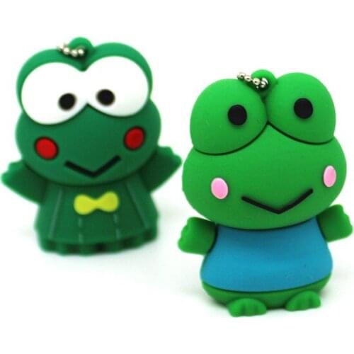 Cute frog Pendrive 128MB 4GB 8GB 16GB pen drive 32GB 64GB USB Flash Drive creative animal U disk Memory Stick