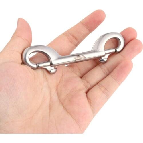 Stainless Steel Bolt Snap Hook Clip Diving singel Hook 75/90/100mm double hook 90/100/115mm BCD Accessories Tools new