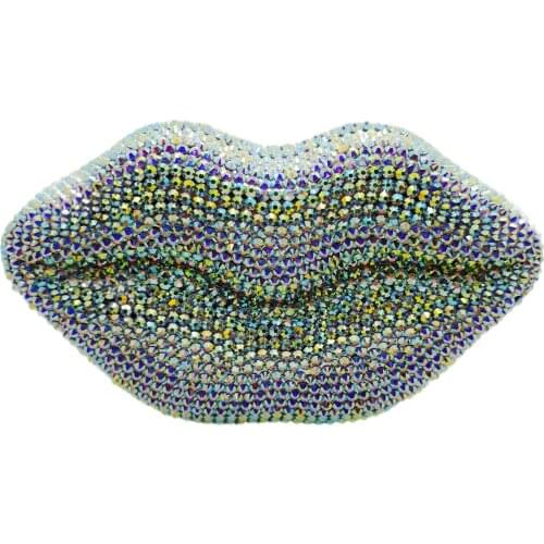 Bag For Women Luxury Lip Handmade AB Diamond Evening Bag Wedding Bride Clutch Zero Wallet Cocktail Evening Bag