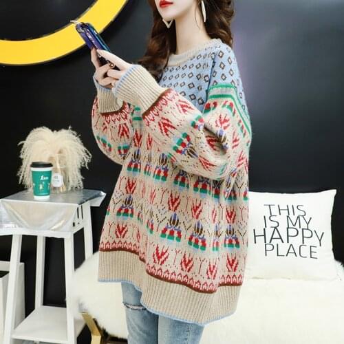 Pullovers Women Autumn Winter Sweaters Solid O-Neck Oversize Loose Casual Daily Basic Womens New Korean Clothing Fashion Tops