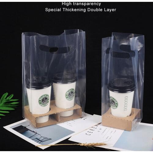 1pcs Drink Carrier Packaging Bags for Coffee Juice Tea Portable Carrier for Bar Coffee Shop Package Pouches Take-Out Cup Holder
