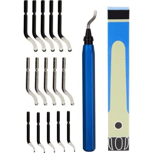 15PCS Deburr Cutters Metal Deburring Tool Kit For Copper Steel 15-piece Router Bit Rotates A Deburring Blade To Remove The Wood