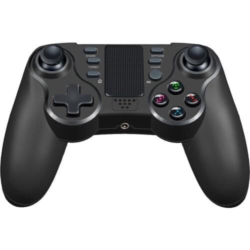 3.5mm Audio Jack LED Wireless Bluetooth Game Controller Gamepad & Double Vibration Touchpad Speaker 6-axis for PS4 P3 Console PC