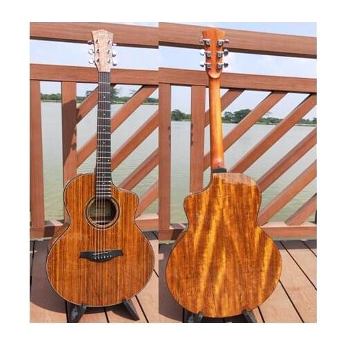 41 Inch Acoustic Guitar with Armrest in Brown colour