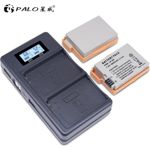 PALO 1800mah LP-E8 LPE8 LP E8 Digital camera Battery for Canon EOS 550D 600D 650D 700D X4 X5 X6i X7i T2i+LCD USB Dual Charger