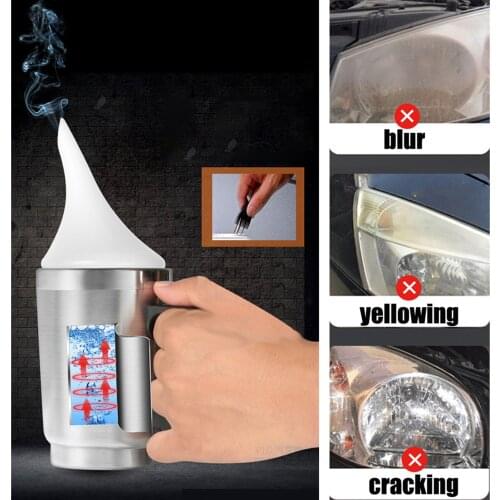 Car Headlight Restorer Repair Restoration Steam Polishing Chemical Kit Heating Atomization Cup Refurbished Polish Polisher EU/US