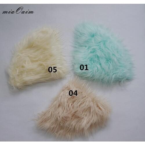 Diameter=56cm Round Faux Fur Blanket Basket Stuffer Filler For Newborn Baby Photography Props Studio Photo Backdrops Background
