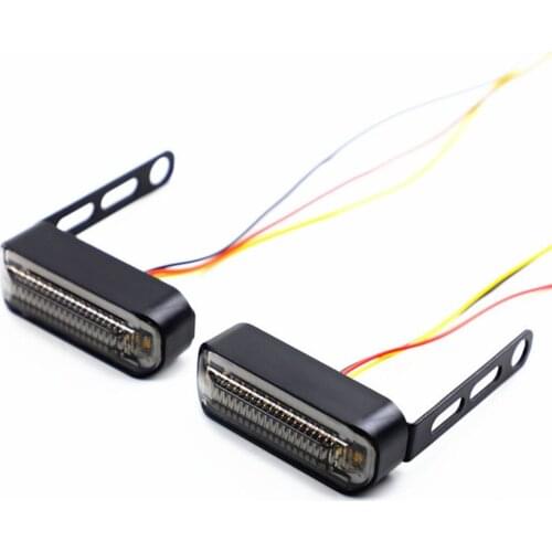 Feedopal 2pcs Multi-color Electric Vehicle Modified LED Water Turn Signal Motorcycle Brake Light Suitable For 12V Vehicles