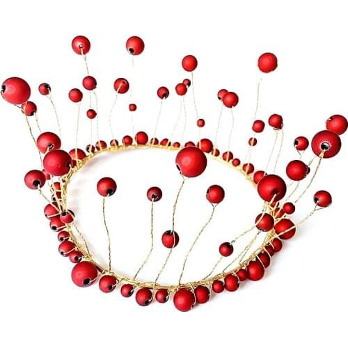 Happy Birthday Cake Topper Pearl Crown Alloy Ornaments Baking Decoration Bridal Wedding Crown Hair Jewelry Bridal Headpiece