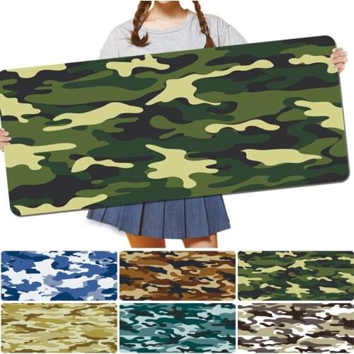 Computer Keyboard Mouse Mat best gaming mouse pad Large PU Leather Camouflage Pattern Series Anti-slip Office Desk Accessories