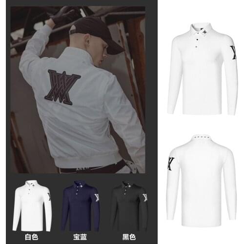 Golf mens sports casual clothing autumn mens golf long-sleeved high-necked shirt W2021-01