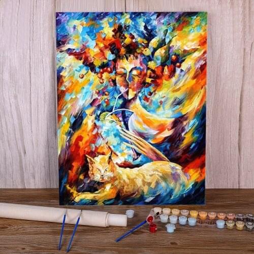 Glowing Music DIY Painting By Numbers Kit Oil Paints 40*50 Painting On Canvas Handmade For Handiwork