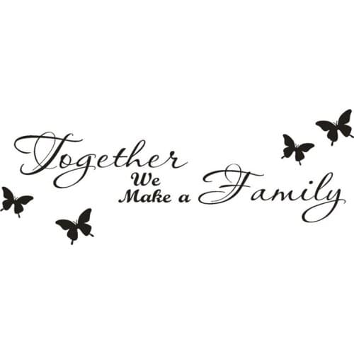 Phrase Wall Stickers Bedroom Living Room DIY Detachable Waterproof Self-Adhesive Art Wall Decoration (Black 57X20 CM)