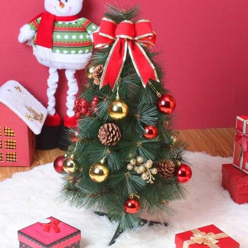 60/90cm Christmas Tree New Years Mini Xmas Tree Artificial Fake Led Trees Ornaments Decorations For Home arbol de navidad Decor