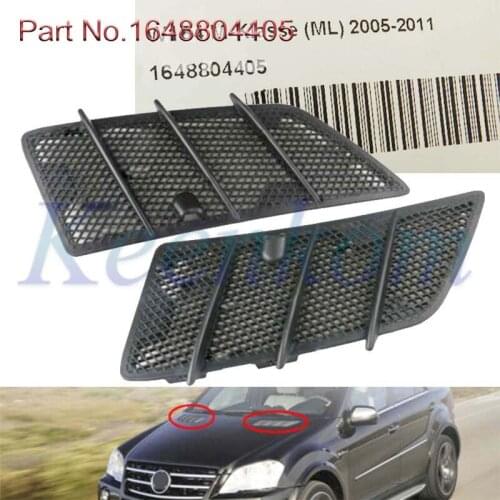1 Pair Front Hood Vent Grille Left+right For Mercedes W164 ML GL350 2008-2011 1648804305 164 880 4305 1648804405 164 880 440