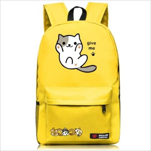 New Design Cartoon School Bags Animal Children Backpack Cute Women Cat print Backpack School Bags For Girls Rucksack