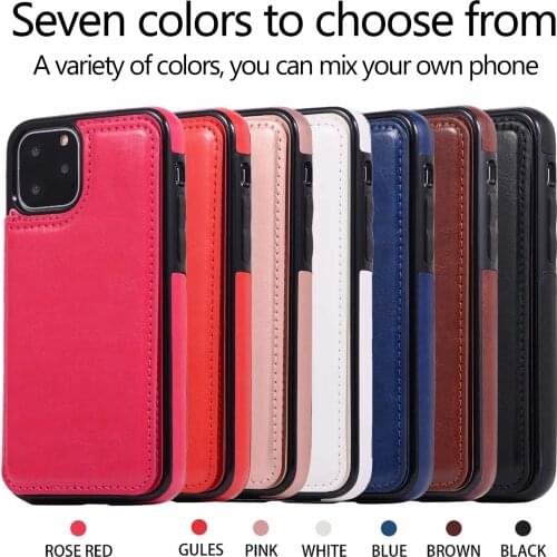 Double buckle Leather Case for iPhone 12 11 Pro Max 12Mini X XS Max XR 8 7 6 6S Plus 5 5S SE 2020 Case