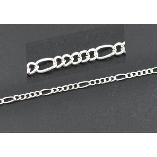 DoreenBeads Silver color Links-Opened Chains Findings 10M length (B09583), yiwu