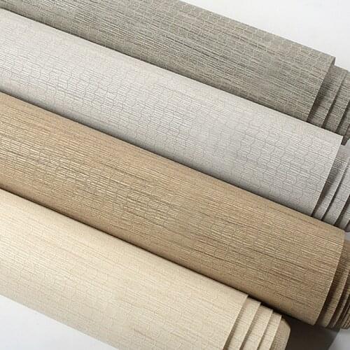 Modern Simple Solid Color Straw Linen Wallpaper Non-woven Grey Wall Paper Roll Living Room Bedroom TV Background Wall Home Decor