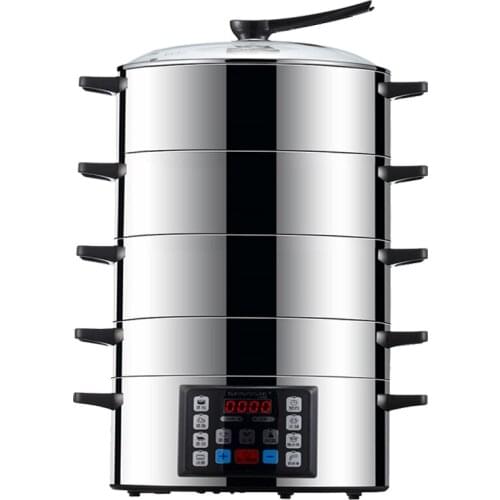 Steaming Cage Steel with Large Capacity and Fast Cooking In Household Multifunctional Electric Steamer